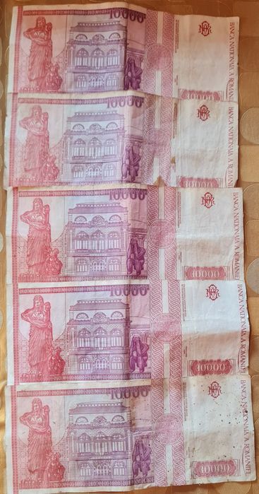 Bancnote vechi românești de 10.000 Lei