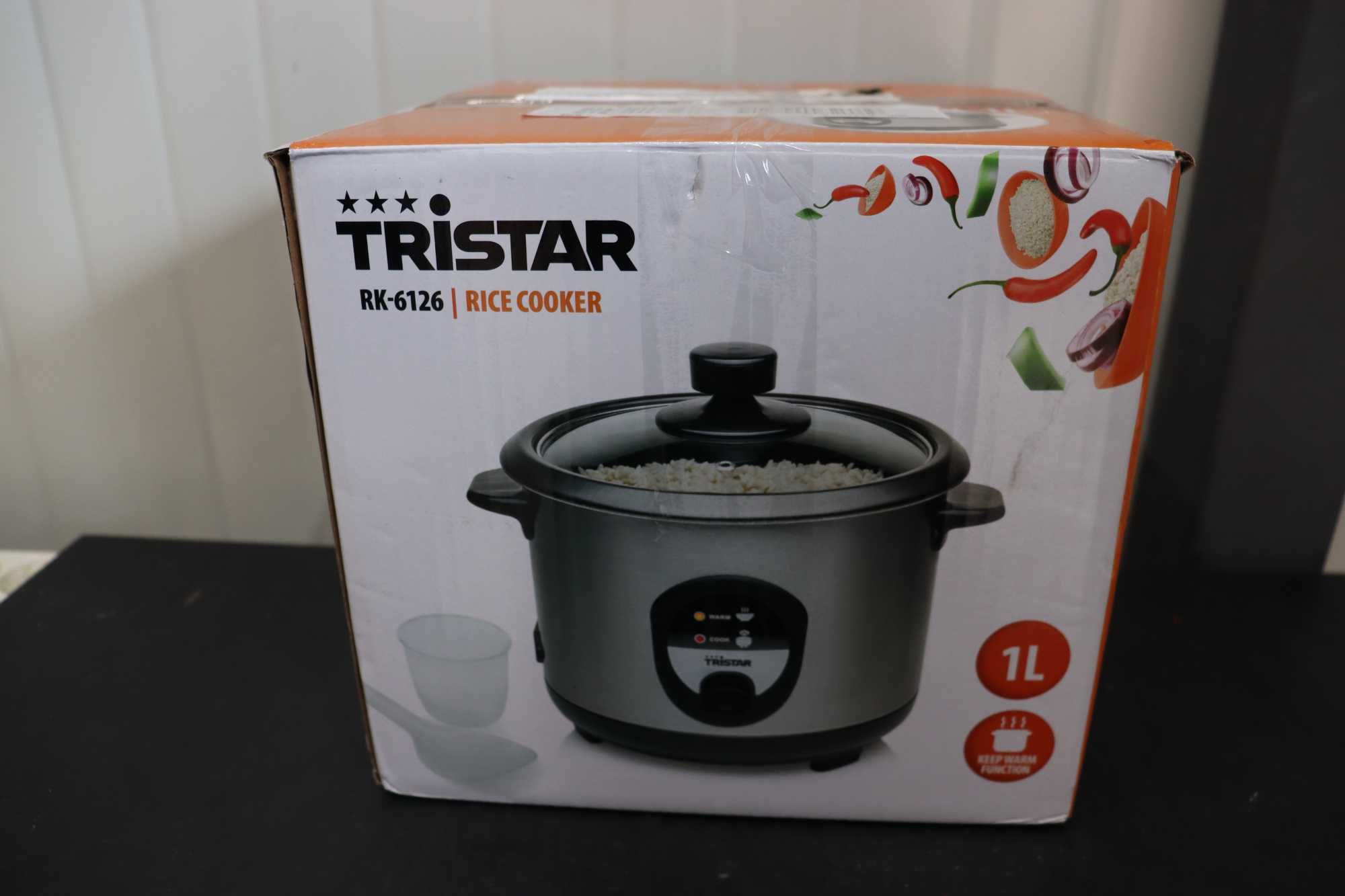 Уред за готвене на ориз Tristar RK, Защита от кипене, 1.5L и 1L, 500W
