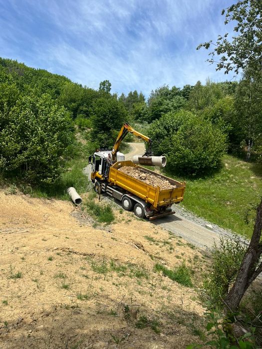 MAN 6X6 Bascula cu macara