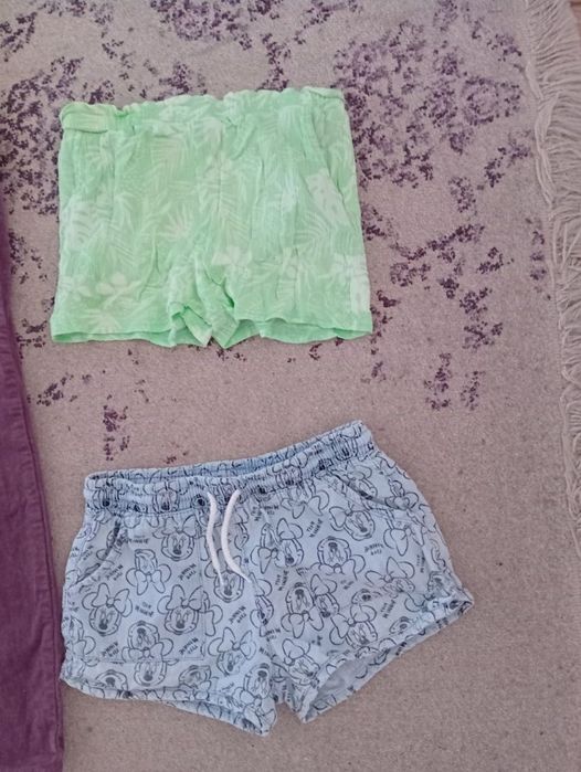 set lot 4 pantaloni scurti 134 8 9 ani h&m disney fete fata fetita