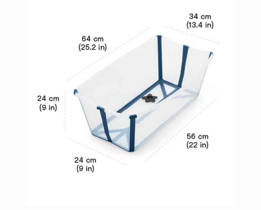 Cadita bebe pliabila Stokke Flexi bath X-Large cu suport nou nascuti