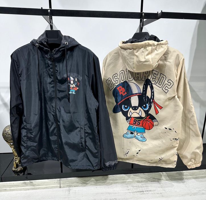 Geaca Barbati Dsquared Waterproof Black/Crem!