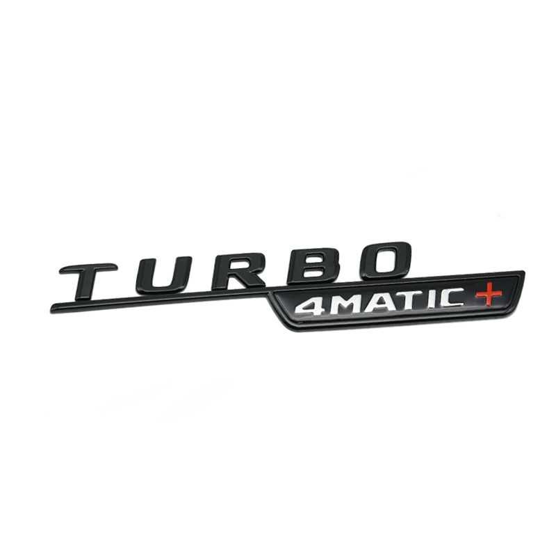 Emblema Turbo 4Matic + , pentru aripa Mercedes, negru sau chrom