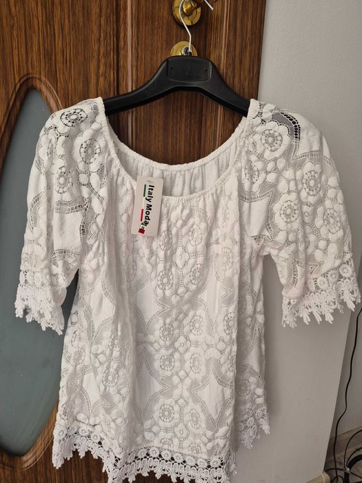 Bluzita alba, made in Italy