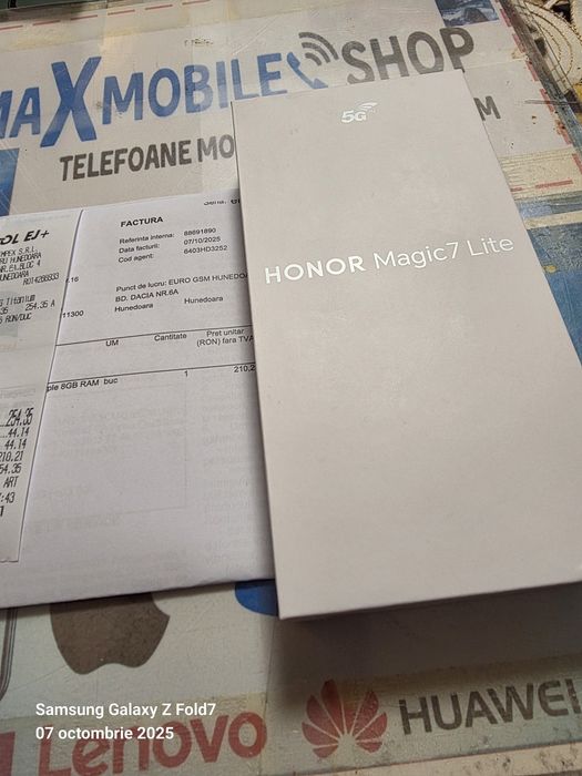 Honor Magic 7 Lite -256 GB Purple - Nou / Neactivat / Garantie
