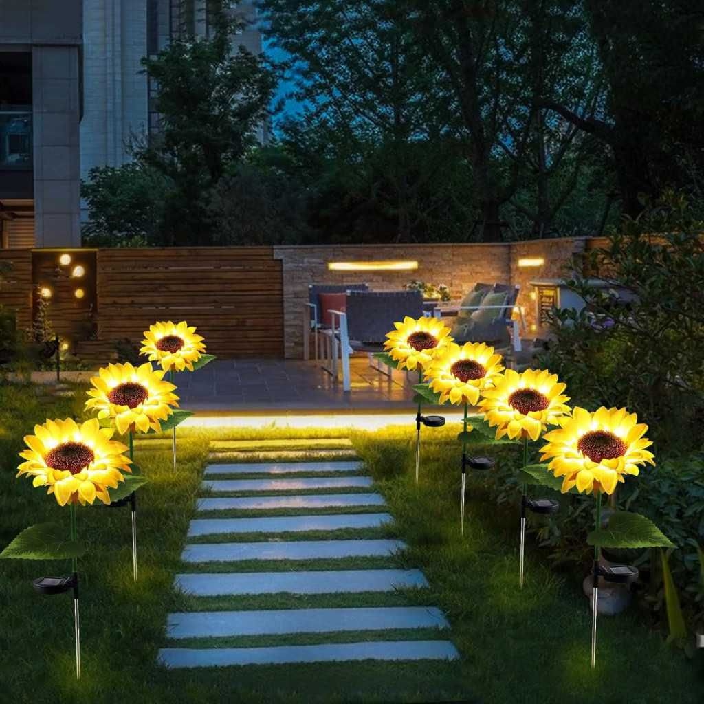 Соларни LED градински светлини – цветя