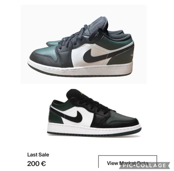 Air Jordan 1 Sisterhood Mid, Green toe low, Bright crimson