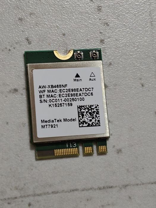 Wi-Fi модель Mediatek MT7921