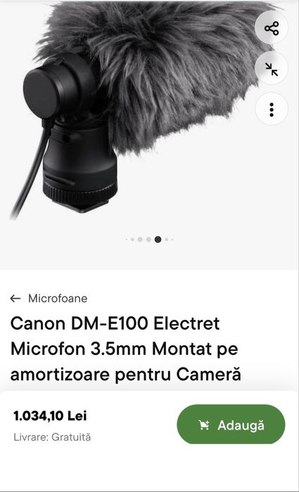 Microfon Canon DM-E100 stare Nou