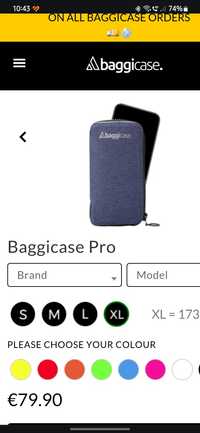 Husa Baggicase Pro XL Waterproof fabricata in Spania