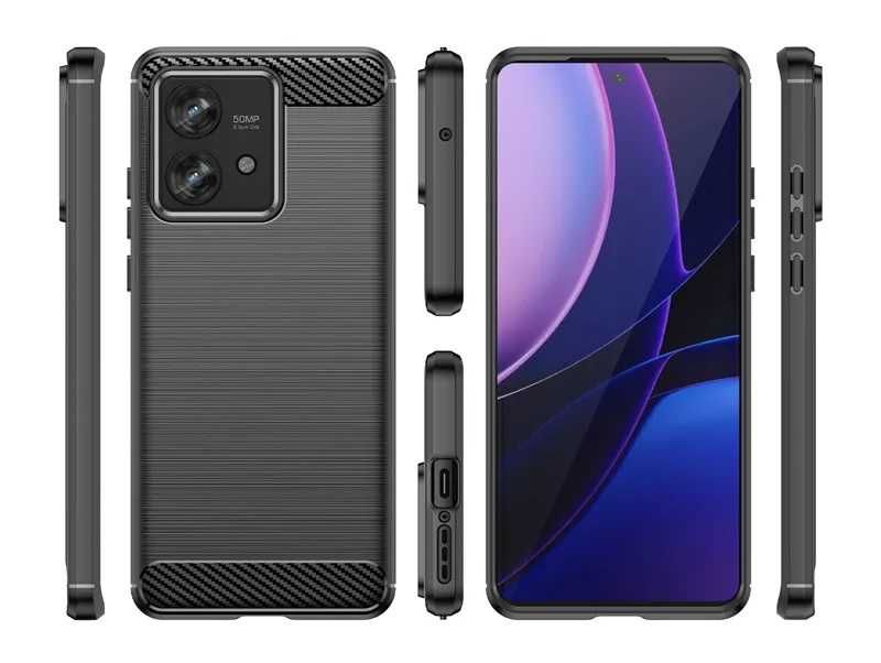 Motorola Edge 40 / Edge 30 / Edge 20 - Удароустойчив Кейс Гръб CARBON