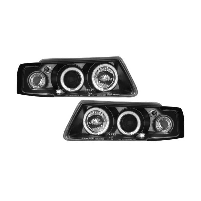 Фарове Пасат Б5 ЛЕД ейнджъл VW Passat B5  LED Angle eyes Черни Тунинг