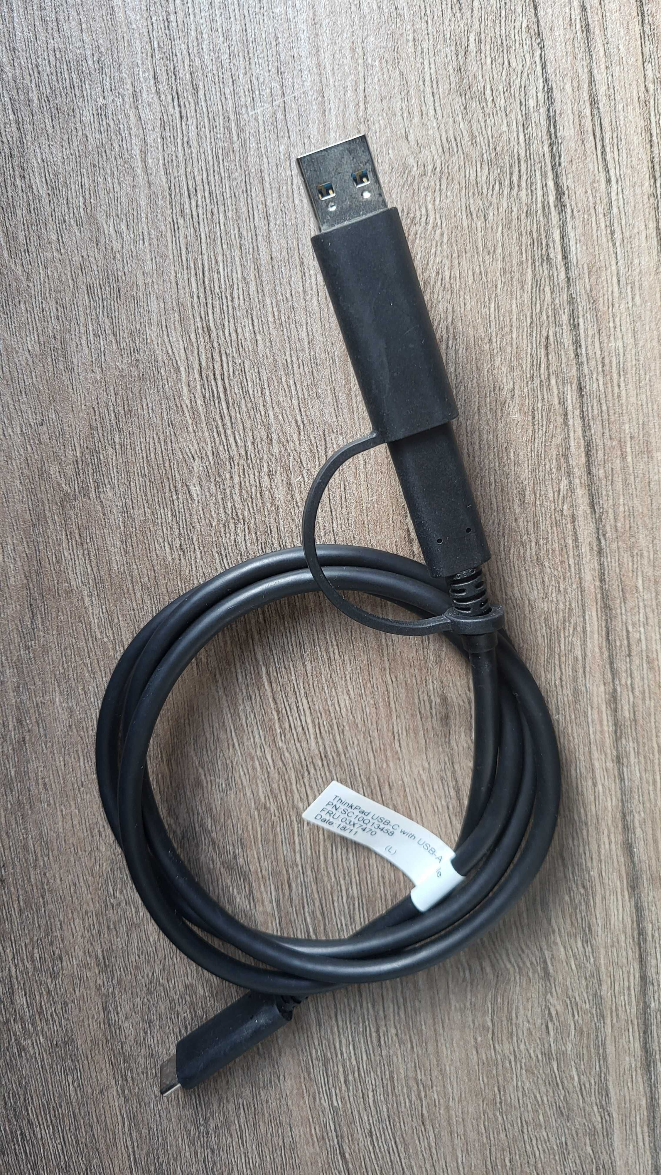 Lenovo USB cable 1 m USB 3.2 (3.1 Gen 1) USB AUSB C USB C Black