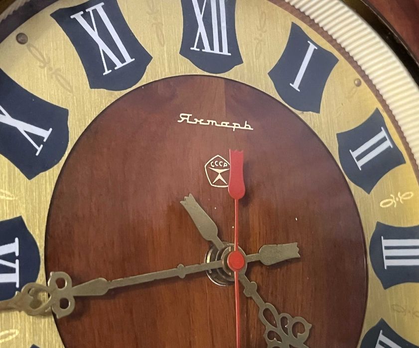 Ceas de perete Yantar CCCP vintage funcțional rar mecanism sovietic