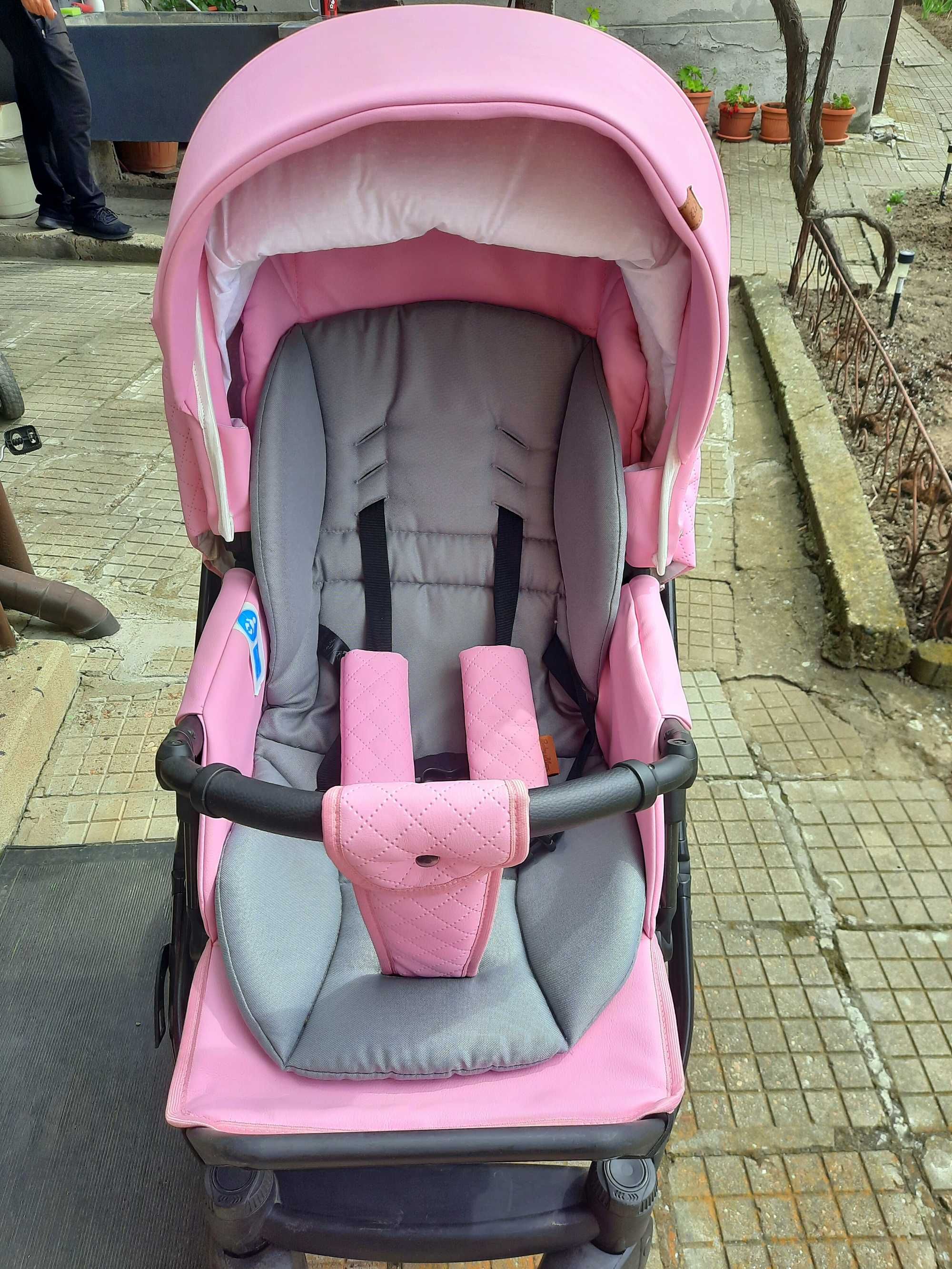 Розова детска количка Baby merc
