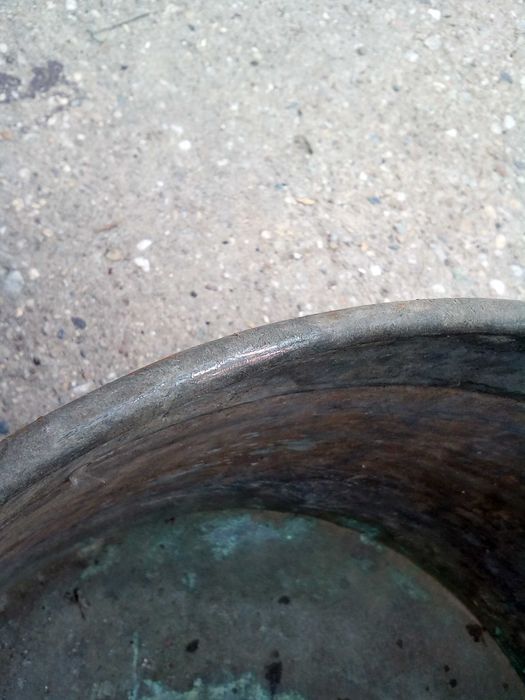 Vand Ceaun Cupru 20L cu maner din fier forjat- fara sparturi/gauri