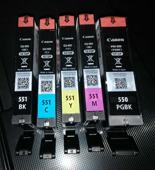 Set cartuse sigilate Canon originale CLI-551 si PGI-550