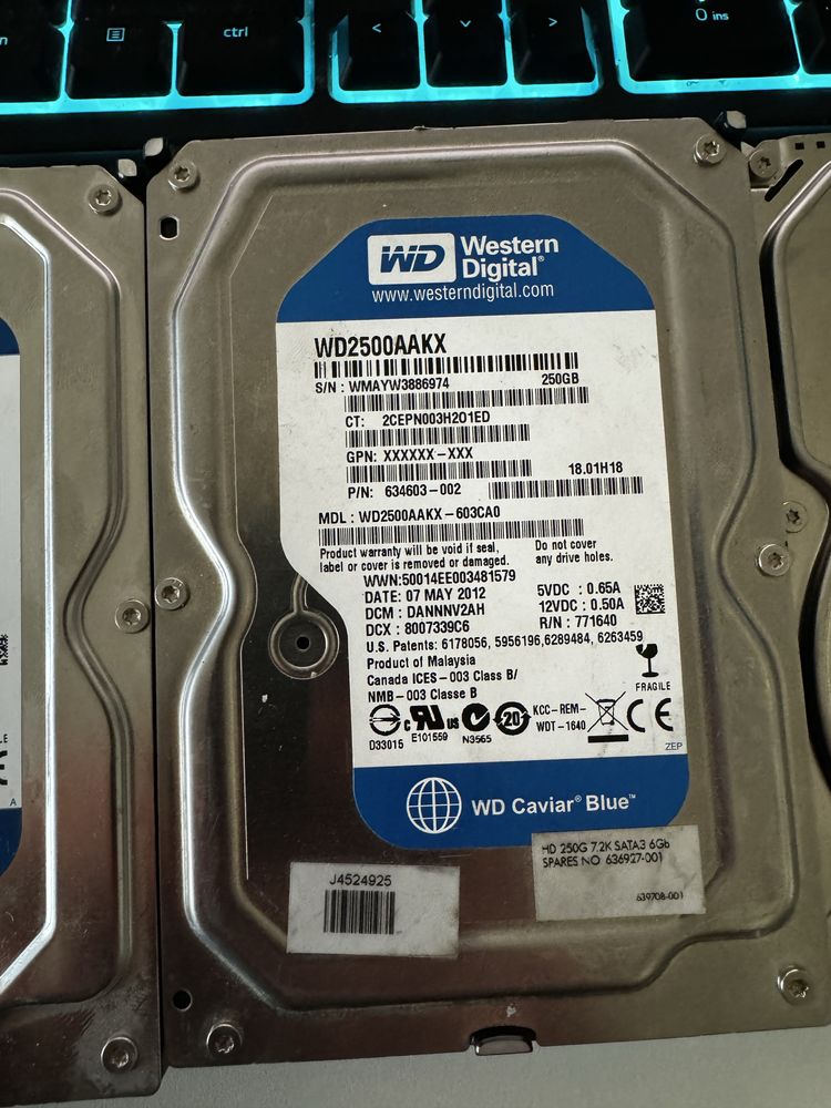 Hard Diskuri PC 250GB / 500GB /640 GB 3.5" WD / Seagate