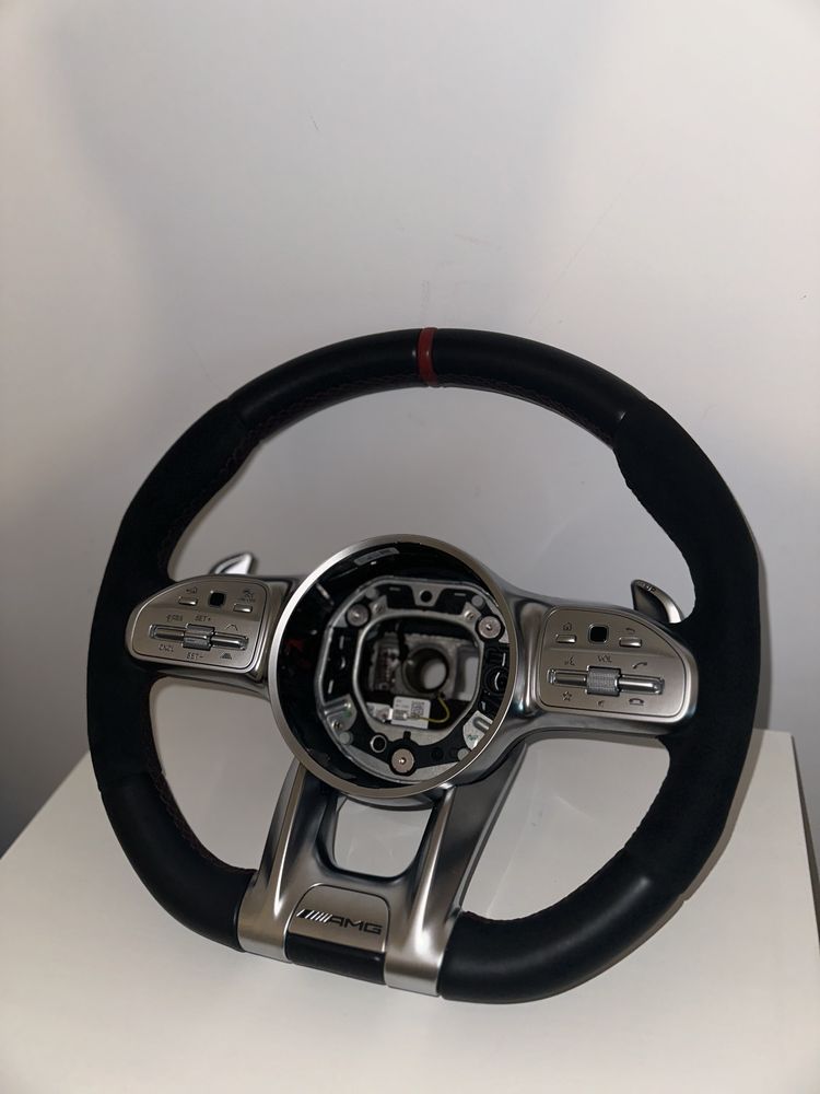 Volan Mercedes AMG OEM Alcantara/Piele cu Distronic (2019-2023)