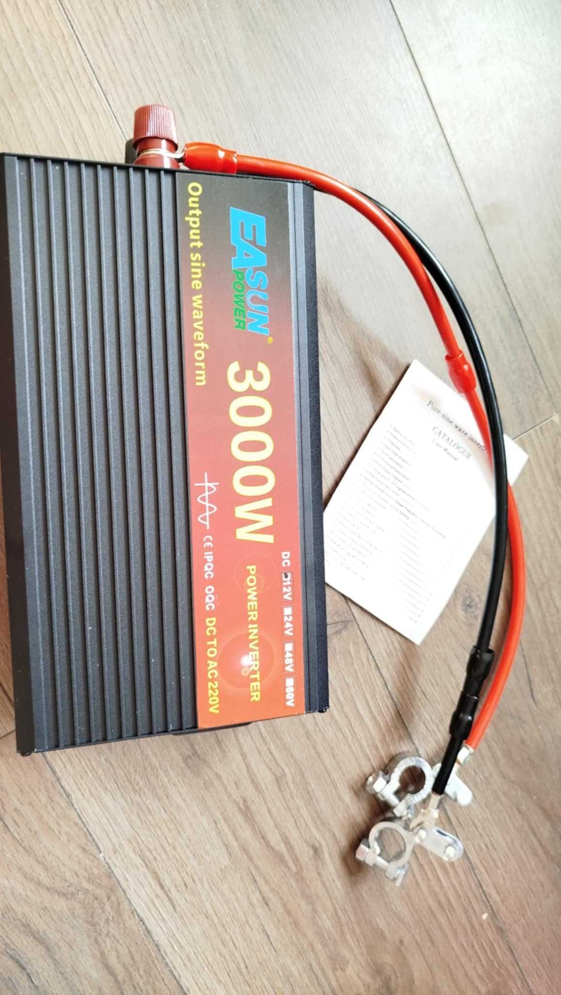 Инвертор чиста / пълна синусоида 3000w + интелигентно зарядно 8А