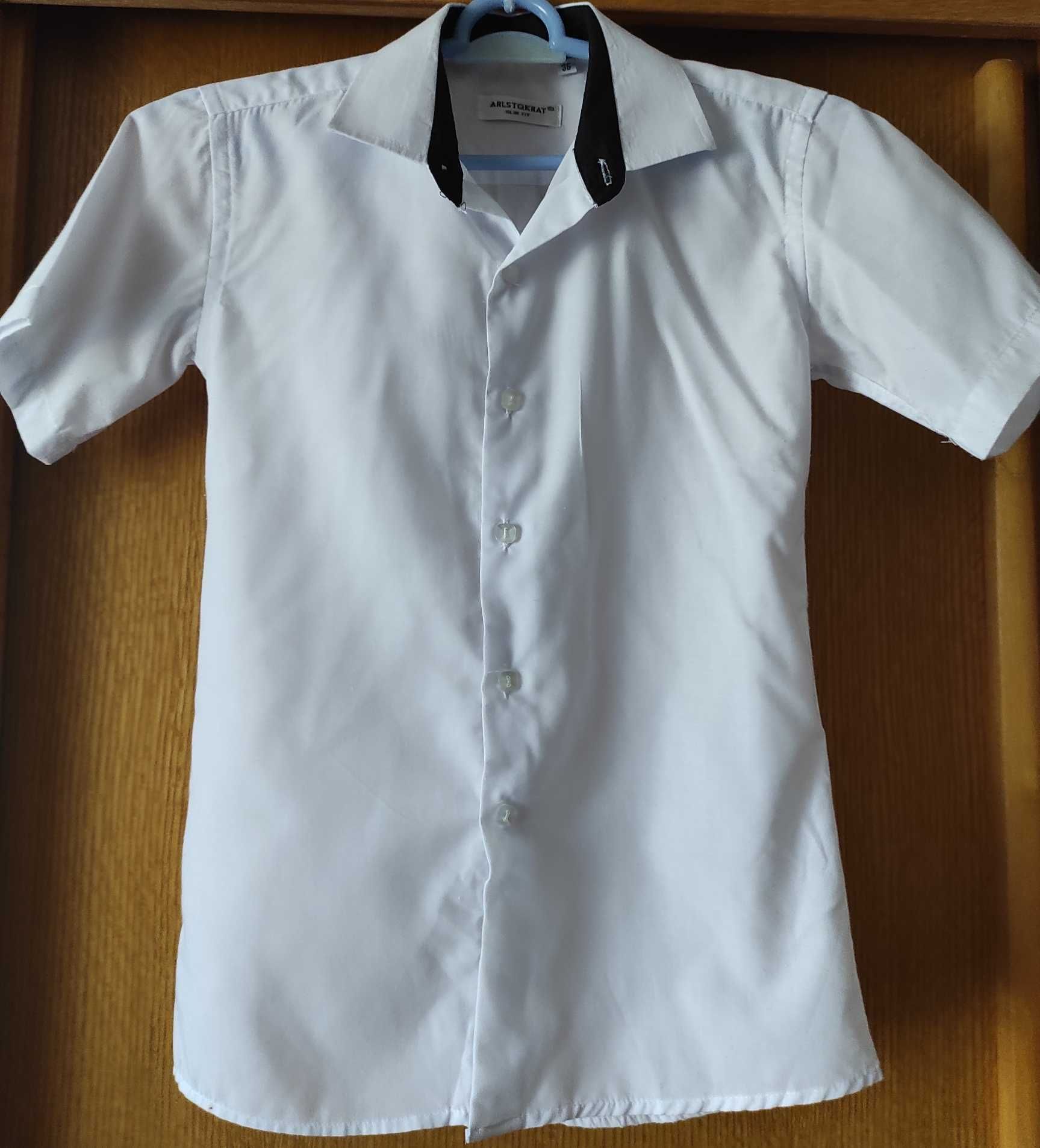 Белая школьная рубашка ARLSTQRAT, размер 35, 11-13 лет, короткий рукав