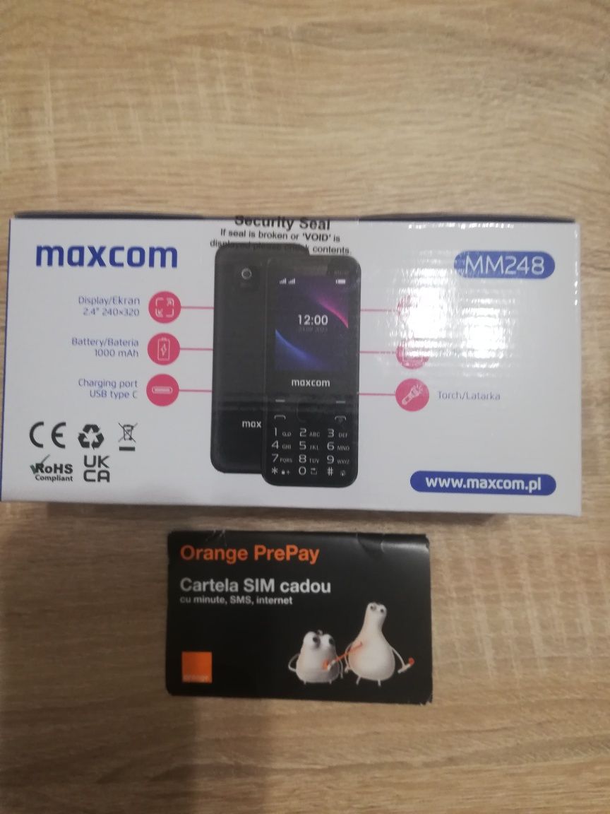 Vând telefon mobil Maxcom MM 248 nou