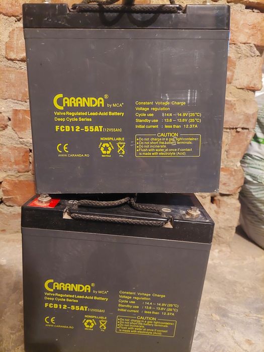 Bateri folosite o luna