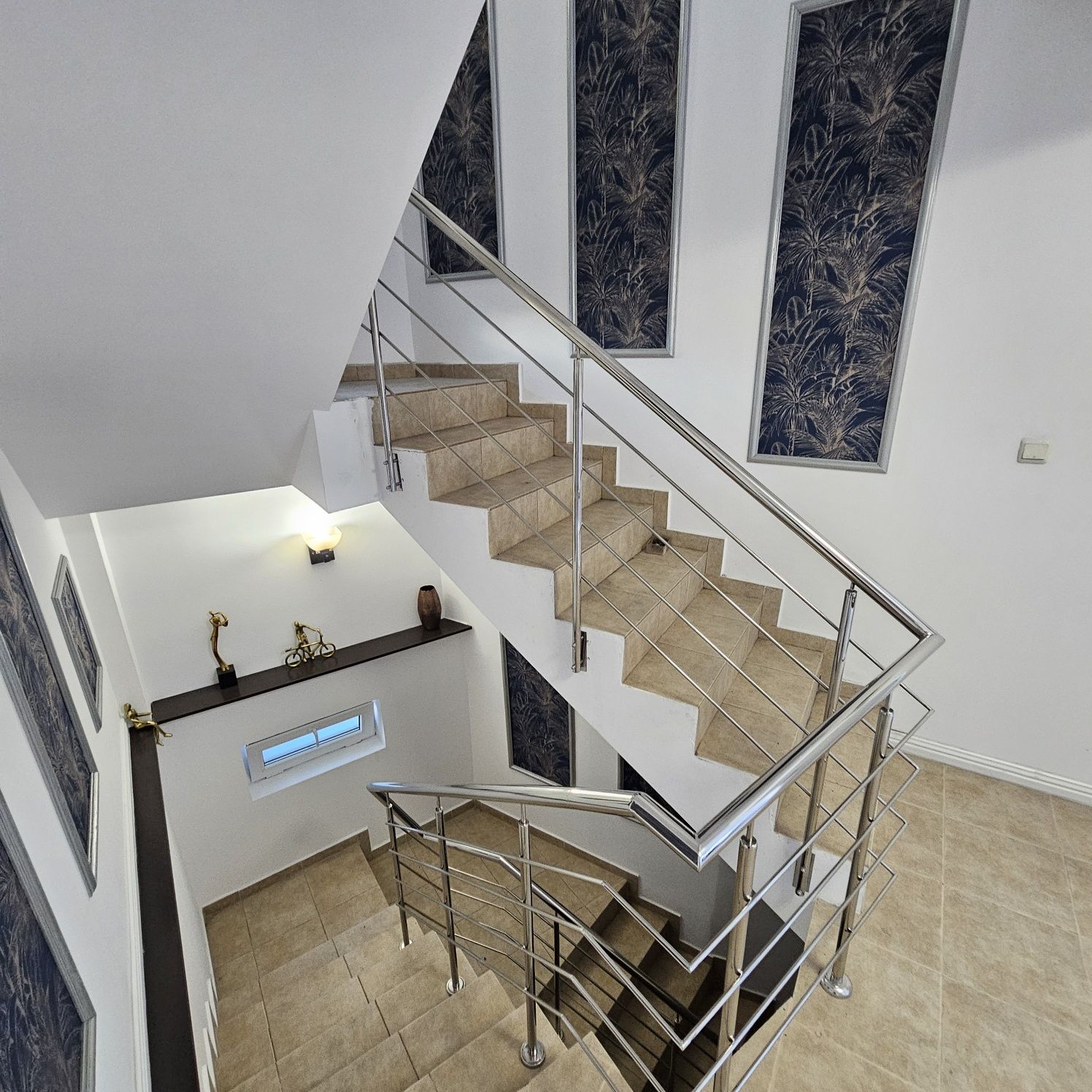Balustrade sticla inox lemn