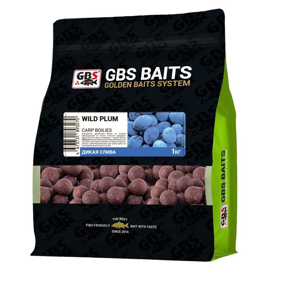 Бойлы тонущие 20мм 1кг GBS baits Разных вкусов