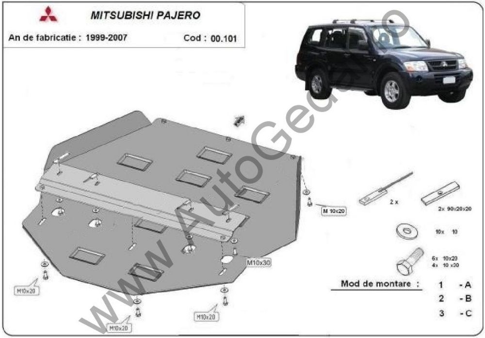 Scut cutie de viteză Mitsubishi Pajero 3 (V60, V70) Vers. 2.0 1998-200