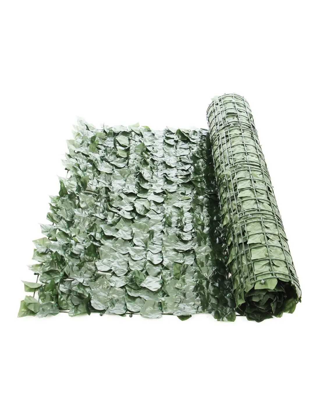 Gard/Paravan artificial verde cu frunze, decorativ 300x100cm/3x1m