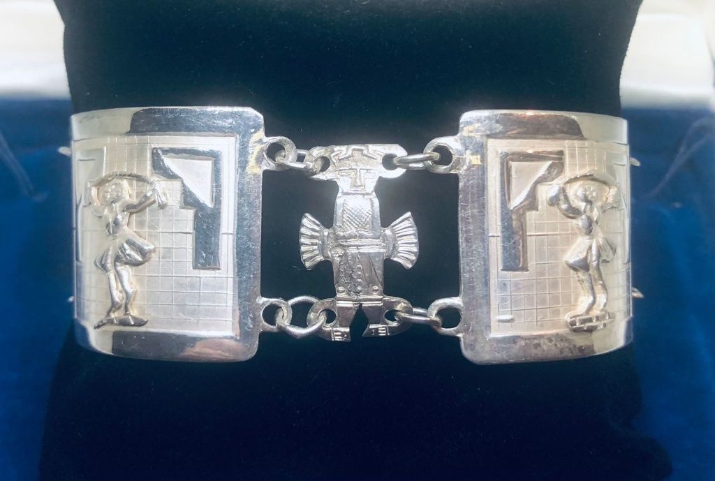 Bratara veche peruana din argint