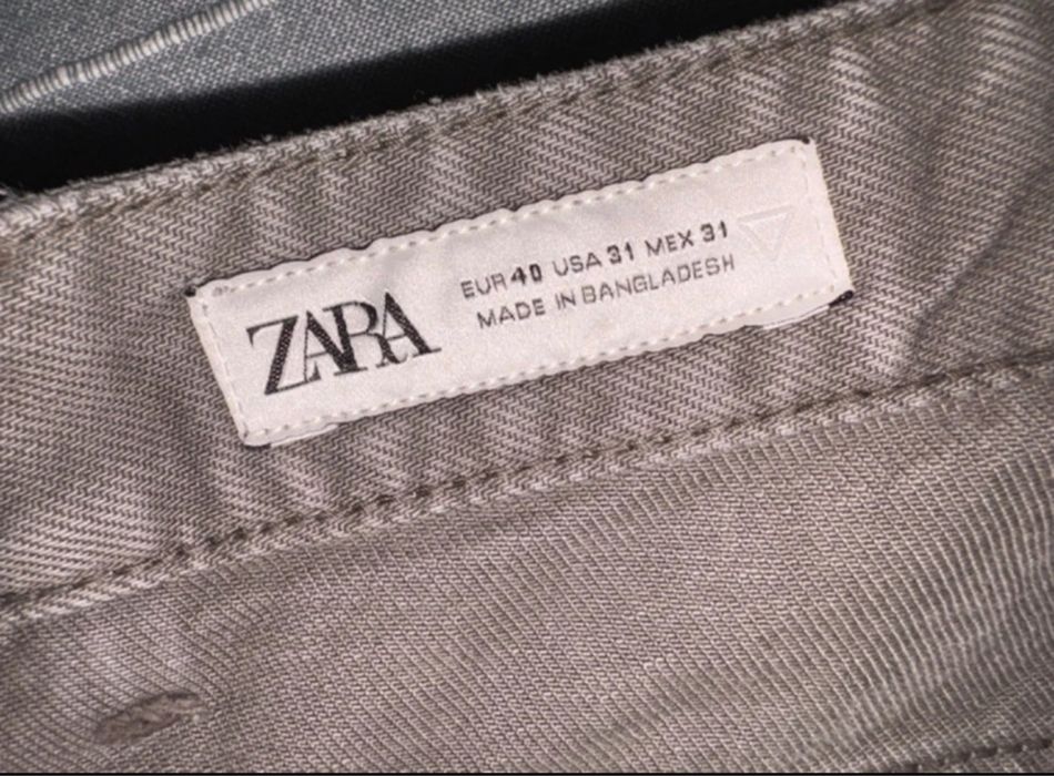 ZARA khaki denim jeans