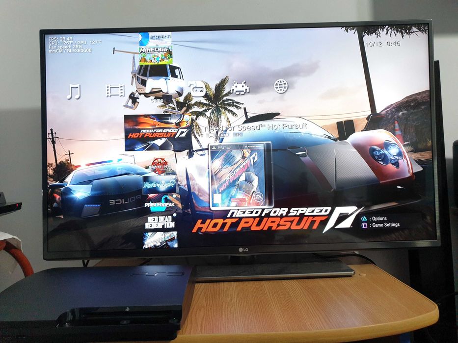 PS3 modat HEN + 20 jocuri (GTA V, Spider-Man, Red Dead, NFS, FIFA 19)