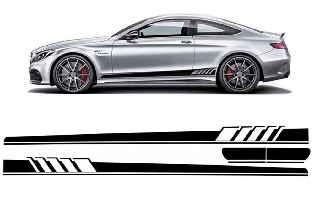 Stickere Laterale compatibil cu Mercedes C-Class C205 Coupe A205 Cabri