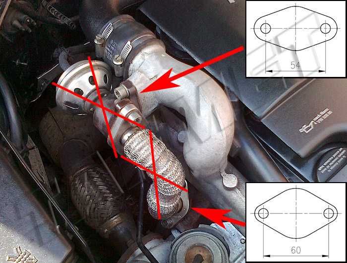 Тапа тапи колектор премахване на ЕГР EGR delete VW Фолксваген TDI ТДИ