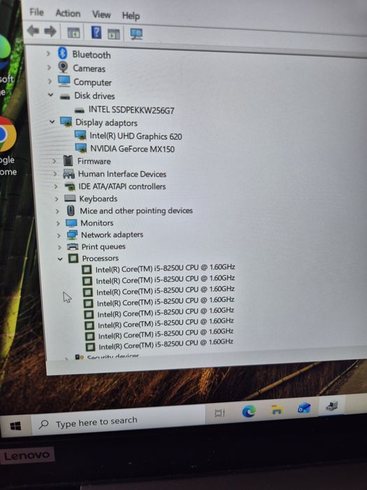 Laptop slim Lenovo i5 8th ssd ddr4