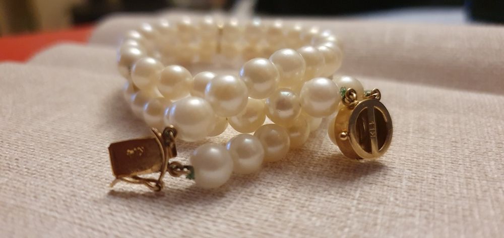 Bratara perle închizătoare 14k