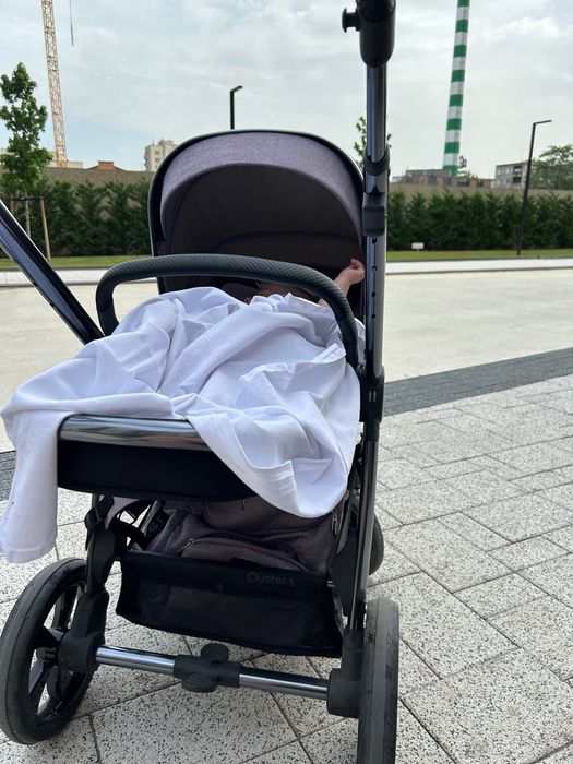 Oyster 3 Количка с два коша, кошница за кола и аксесоари Лавандула