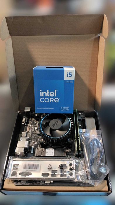 KIT i5 14400f 4.7 Ghz Intel, Gigabyte H610M, 32GB DDR4, 512 NVme