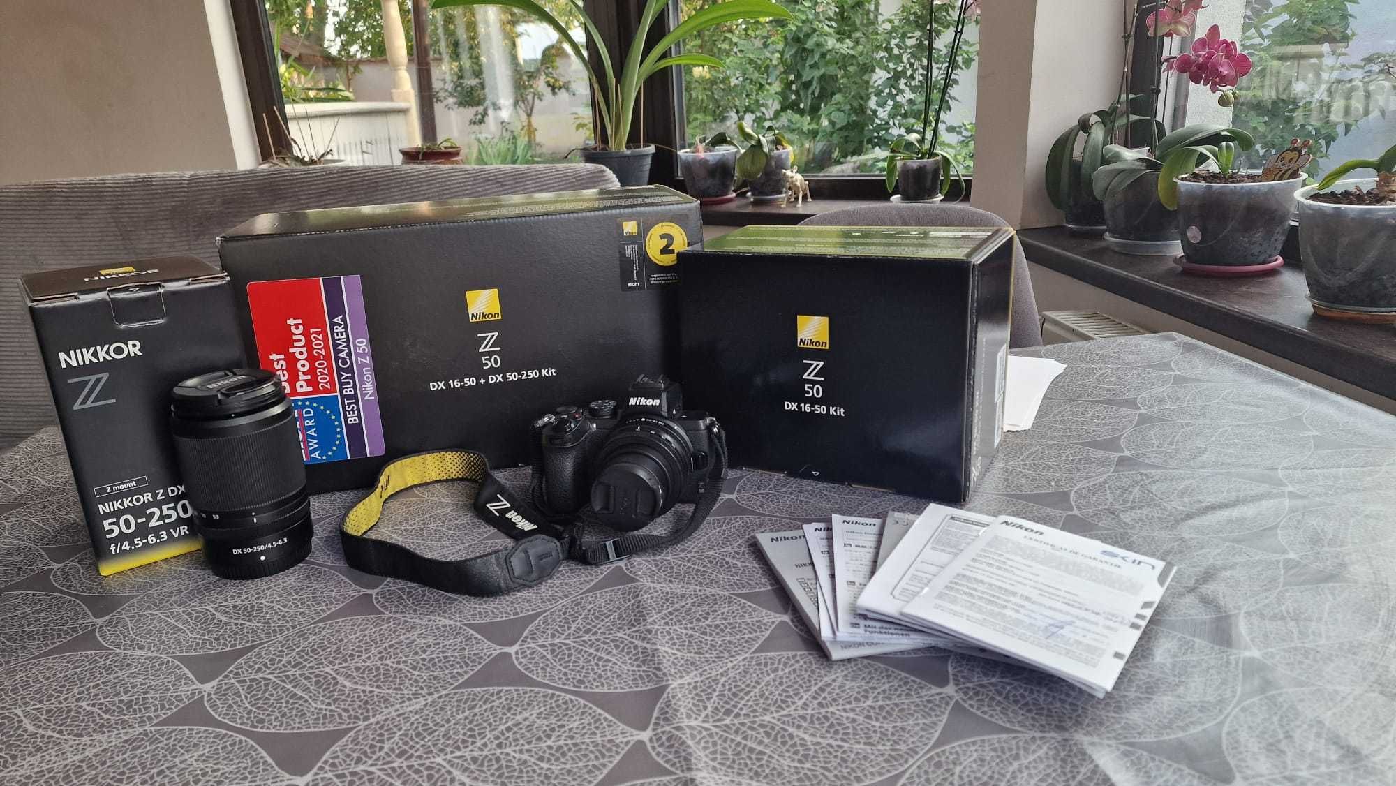 Nikon Z50 dual kit DX 16-50 + DX 50-250, in stare perfecta