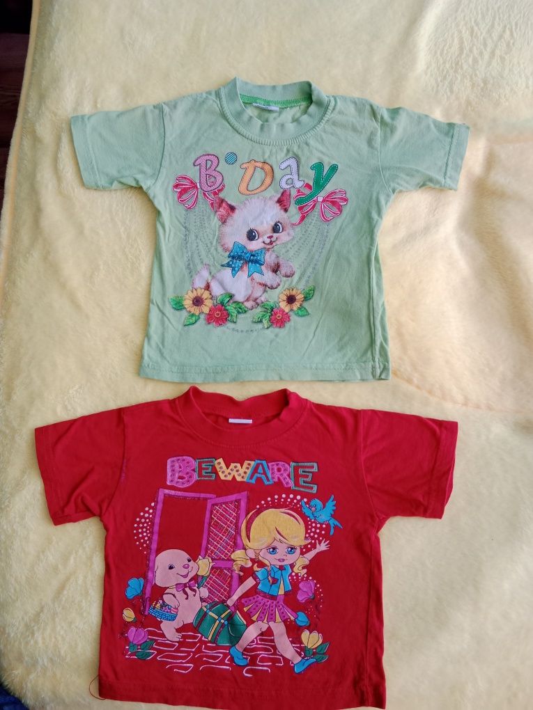 Продам детские футболки от 2 до 5 летт на девочку, в хорошем состоянии