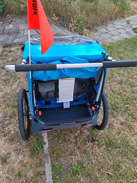 Remorca bicicleta pentru 2 copii