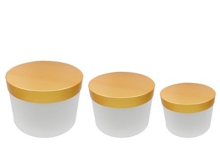 Set de 3 cutii pentru aranjamente florale, trandafiri din sapun