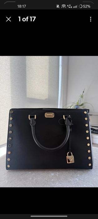 Geanta Michael Kors Sylvie Gold