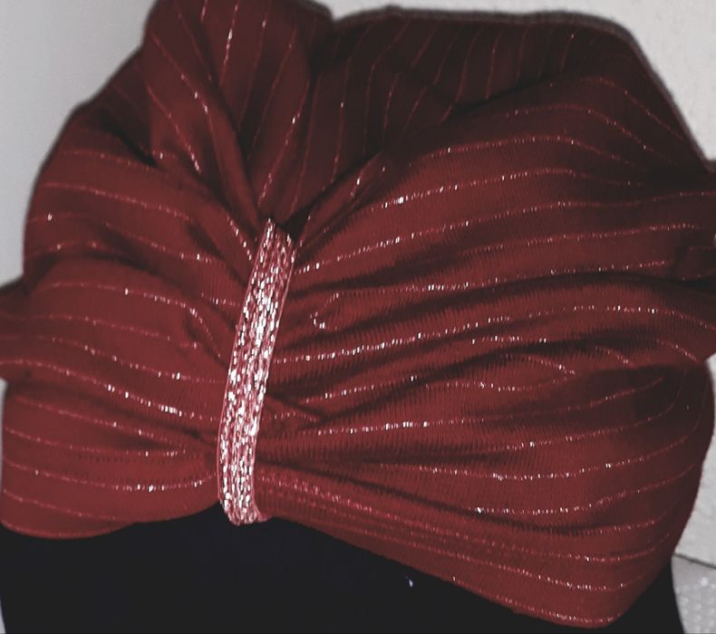 Turban rosu -bumbac