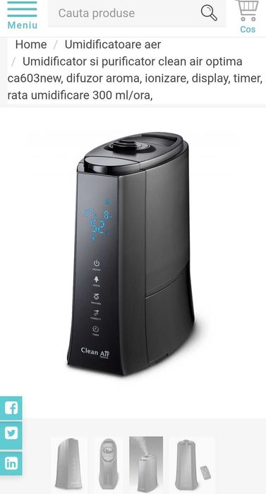 Umidificator si purificator de aer