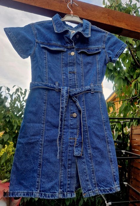 Sarafan jeans koton 9-10 ani