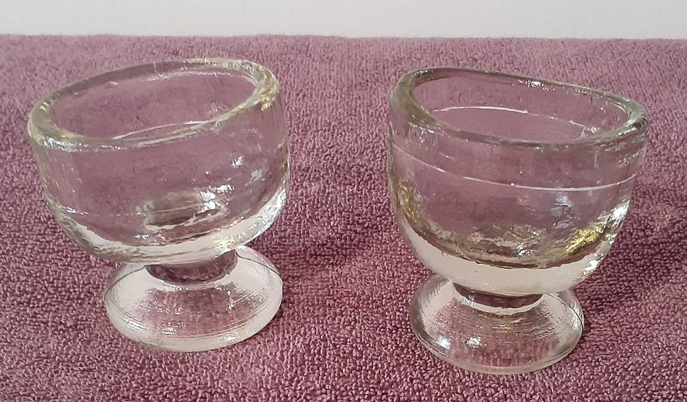 Ванночка для промывания глаз (2 шт.), СССР, Рюмка хрустальная 4 шт.
