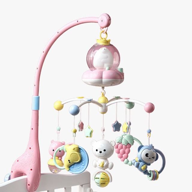 Carusel muzical bebe, IControl tactil, Melodii si Lumini, Rotire 360°